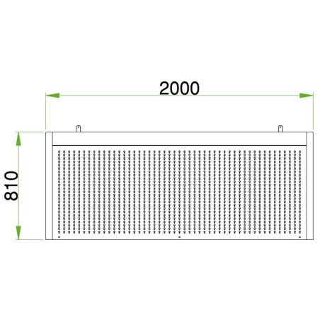 Panel porta-herramientas profesional fijo 2m