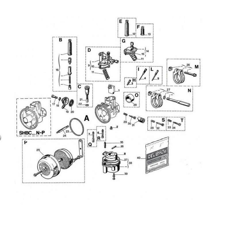 Carburador DELLORTO SHBC 19,19 - starter con cable