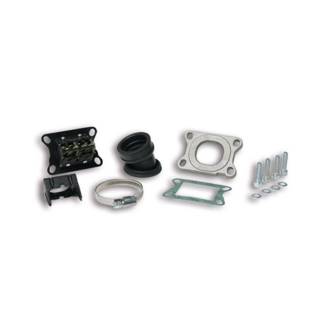 Sistema de admisión MALOSSI X360 MHR inclinado Ø28-35mm longitud 27mm - Motor Derbi / Minarelli