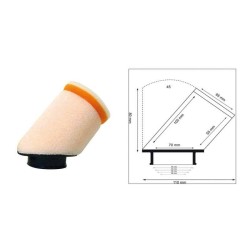 Filtro de aire Twin Air cilíndrico 45° manguito Ø28mm - 158977