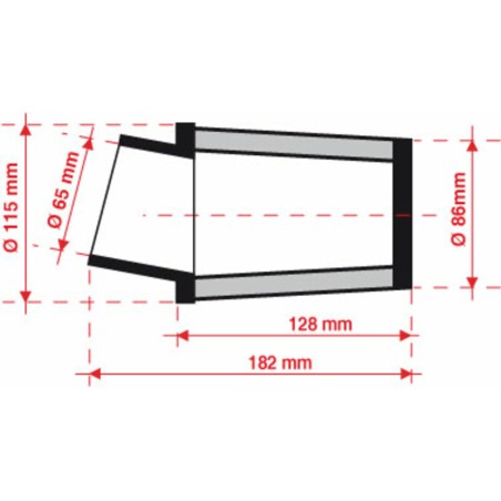 Filtro de aire BMC universal cónico Ø65mm x 128mm