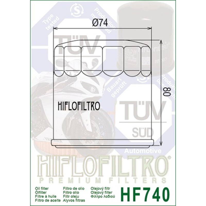 Filtro de aceite HIFLOFILTRO - HF740