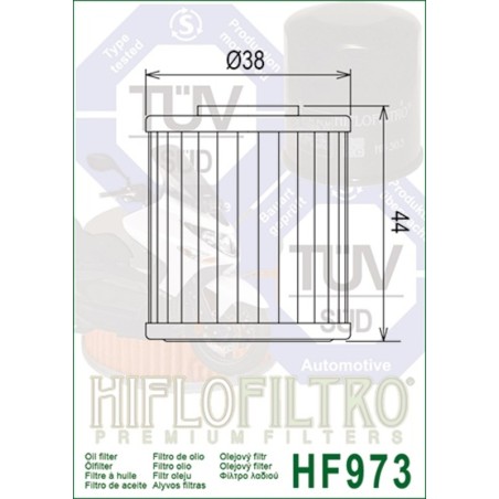 Filtro de aceite HIFLOFILTRO - HF973
