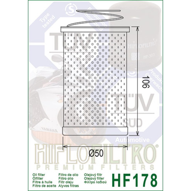 Filtro de aceite HIFLOFILTRO - HF178