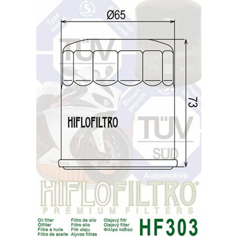 Filtro de aceite HIFLOFILTRO - HF303