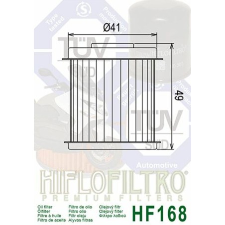 Filtro de aceite HIFLOFILTRO - HF168