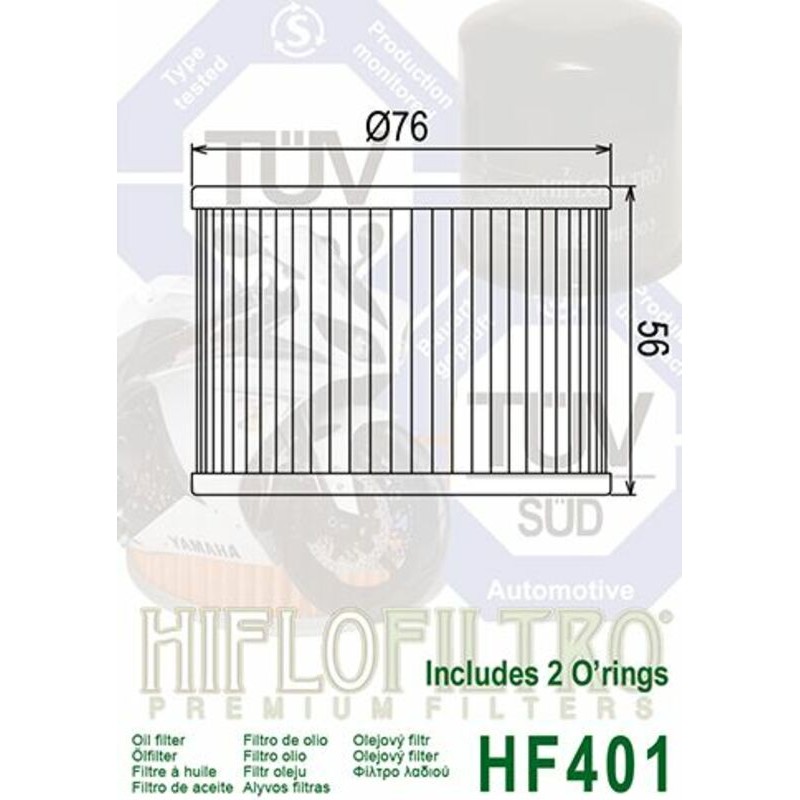 Filtro de aceite HIFLOFILTRO - HF401