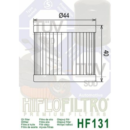 Filtro de aceite HIFLOFILTRO - HF131