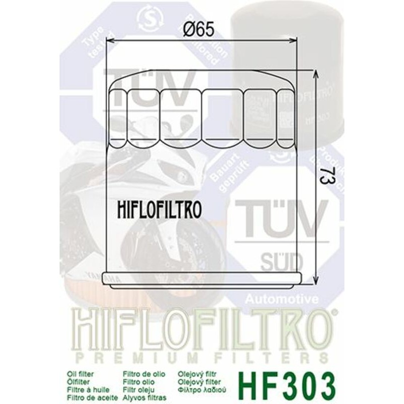 Filtro de aceite HIFLOFILTRO Racing - HF303RC