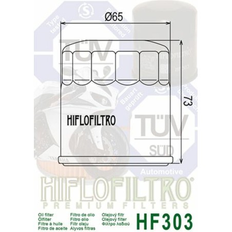 Filtro de aceite HIFLOFILTRO Racing - HF303RC