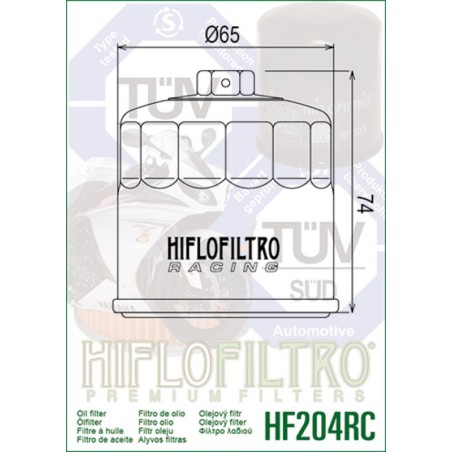 Filtro de aceite HIFLOFILTRO Racing - HF204RC