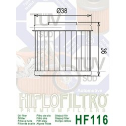 Filtro de aceite HIFLOFILTRO - HF116 2