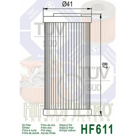 Filtro de aceite HIFLOFILTRO - HF611