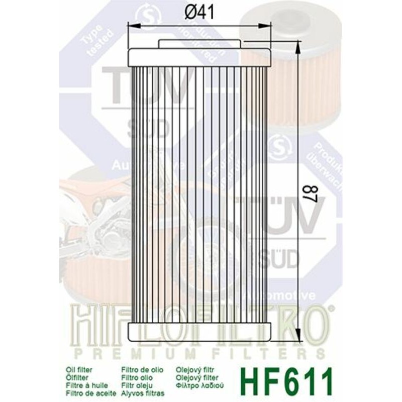 Filtro de aceite HIFLOFILTRO - HF611