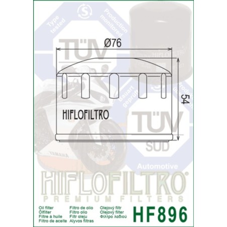 Filtro de aceite HIFLOFILTRO - HF896