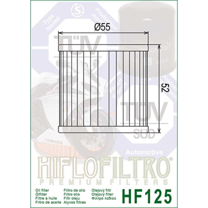 Filtro de aceite HIFLOFILTRO - HF125