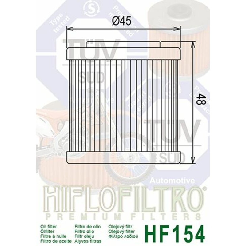 Filtro de aceite HIFLOFILTRO - HF154