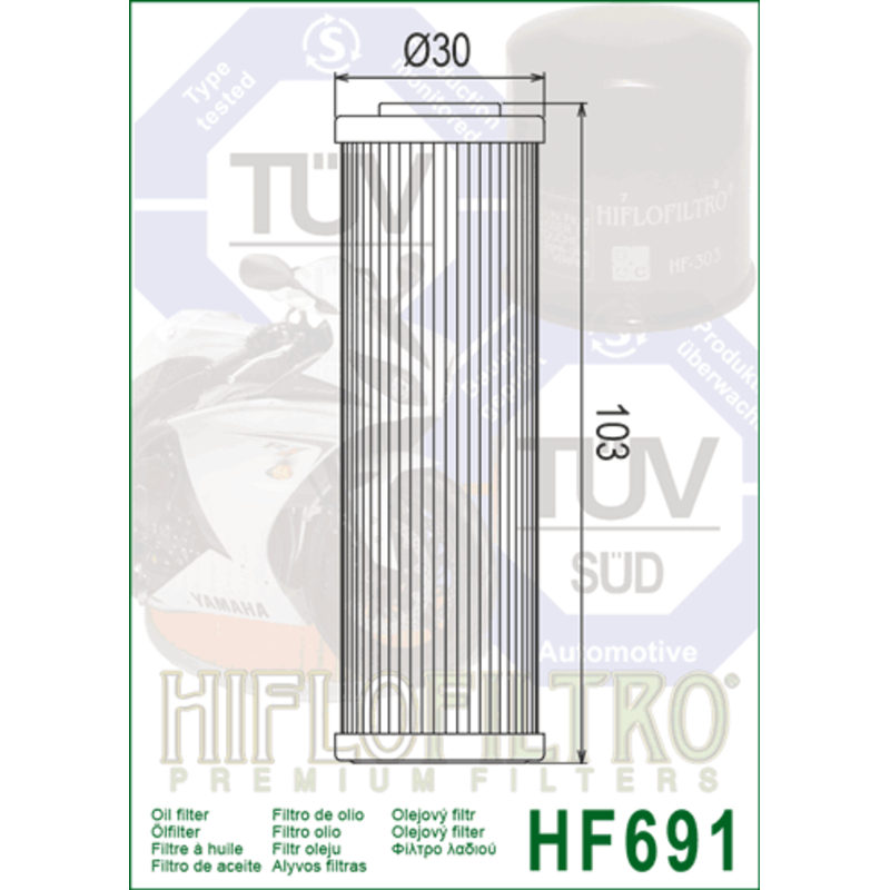 Filtro de aceite HIFLOFILTRO - HF691
