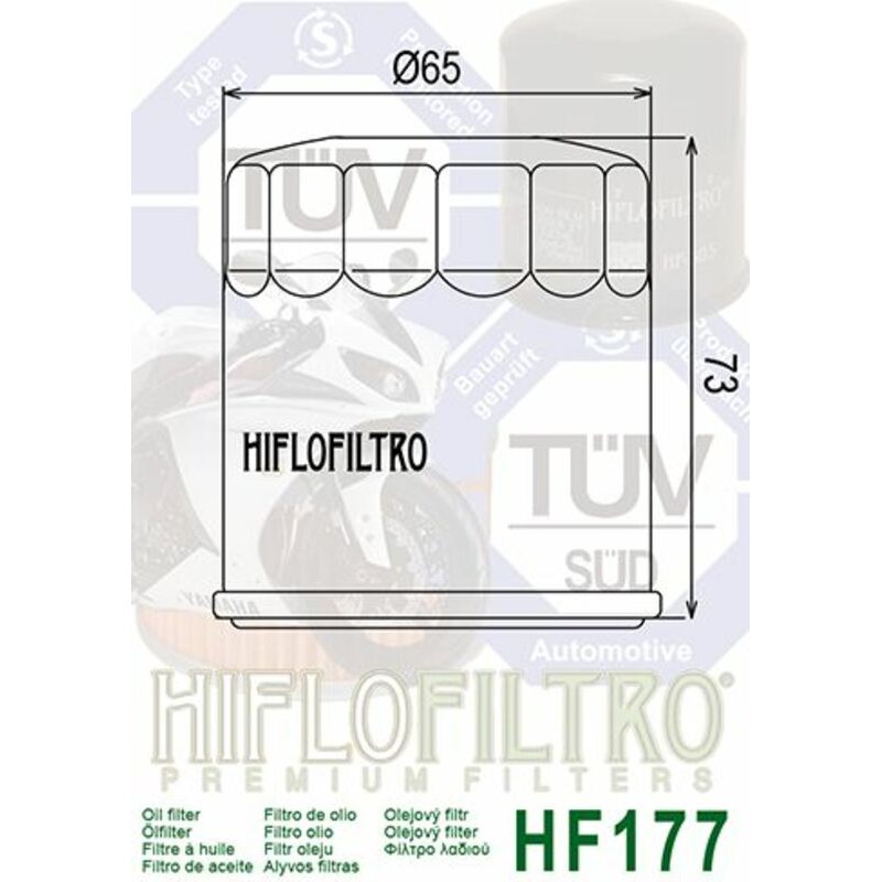 Filtro de aceite HIFLOFILTRO - HF177