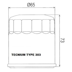 Filtro de aceite TECNIUM - 791805 2