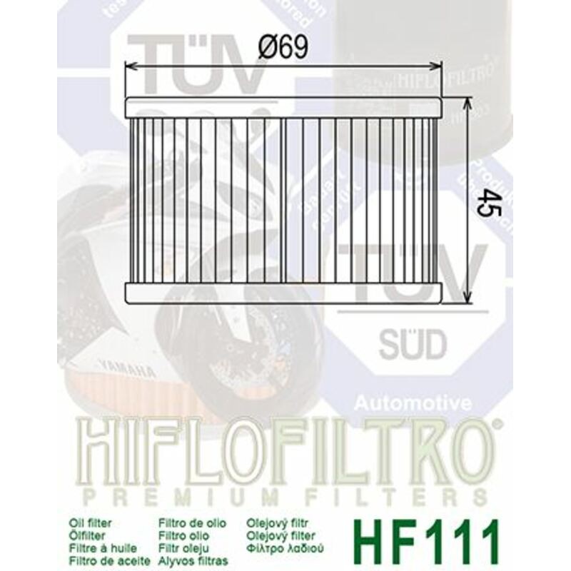 Filtro de aceite HIFLOFILTRO - HF111
