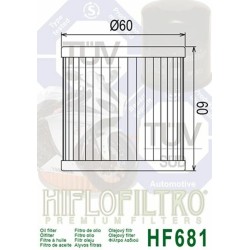 Filtro de aceite HIFLOFILTRO - HF681 2