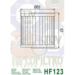 Filtro de aceite HIFLOFILTRO - HF123 2