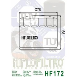 Filtro de aceite HIFLOFILTRO cromo - HF172C 2