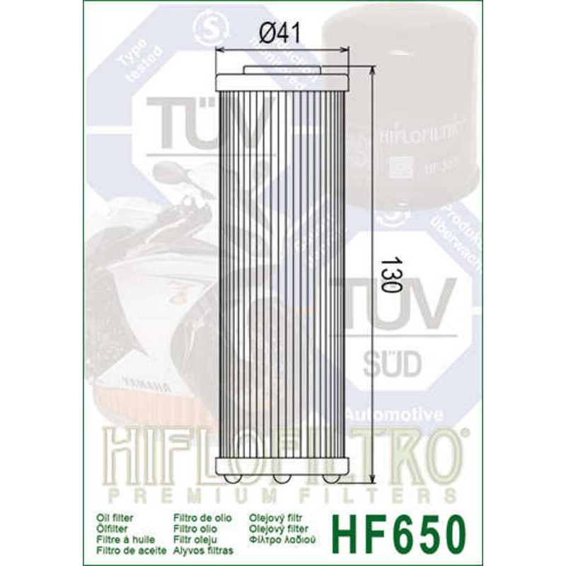 Filtro de aceite HIFLOFILTRO - HF650