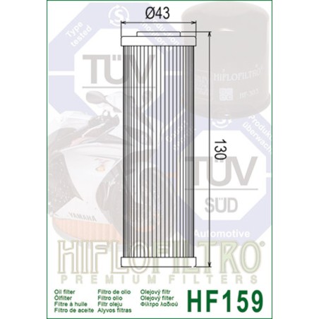 Filtro de aceite HIFLOFILTRO - HF159