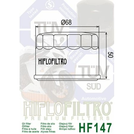 Filtro de aceite HIFLOFILTRO - HF147