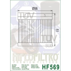 Filtro de aceite HIFLOFILTRO - HF569 2