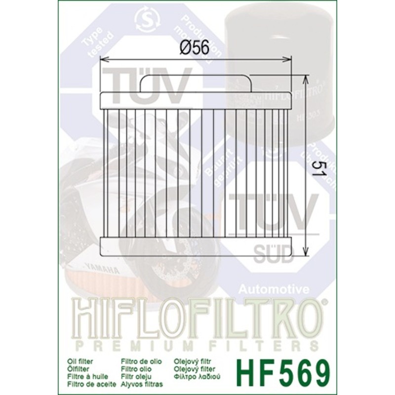 Filtro de aceite HIFLOFILTRO - HF569