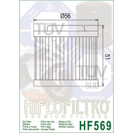 Filtro de aceite HIFLOFILTRO - HF569