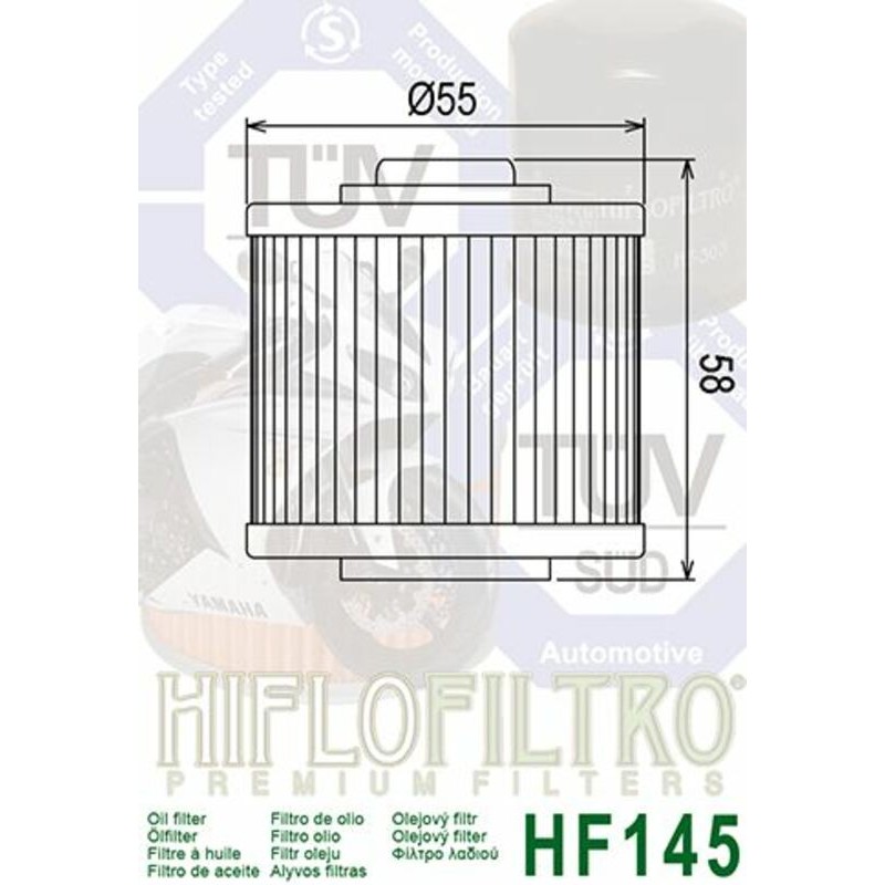 Filtro de aceite HIFLOFILTRO - HF145