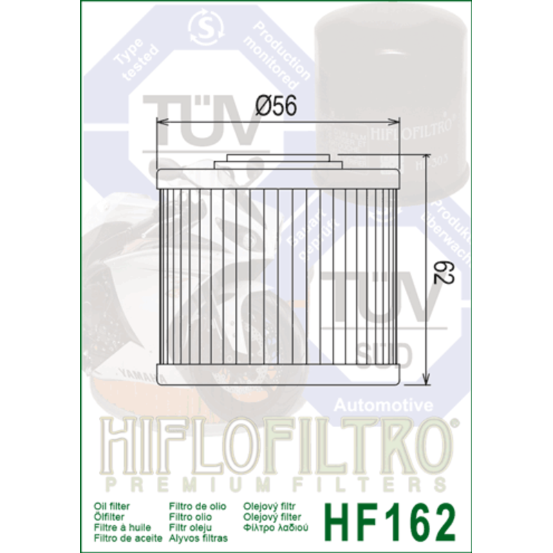 Filtro de aceite HIFLOFILTRO - HF162