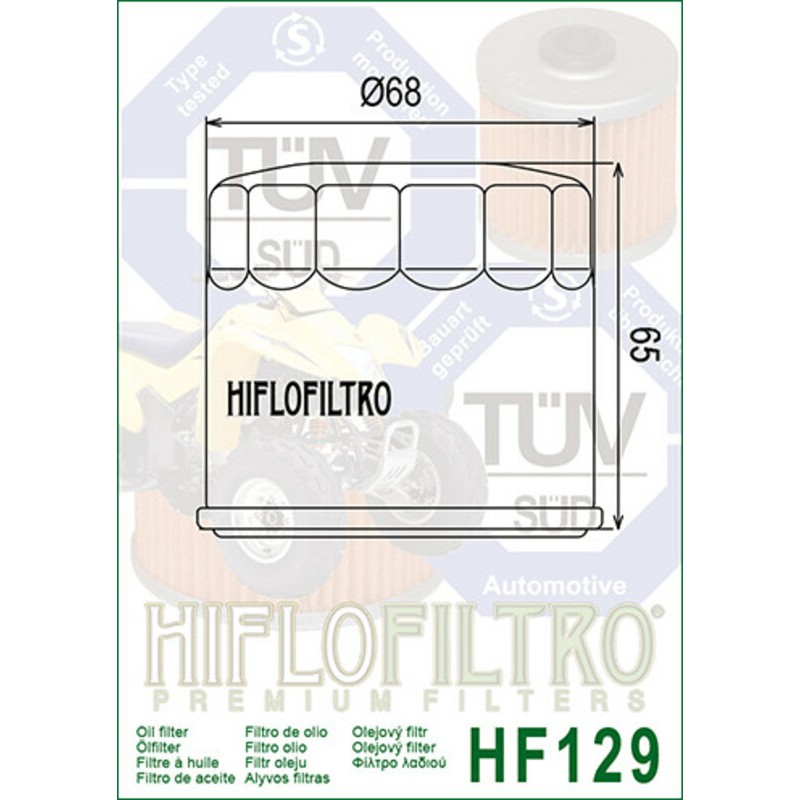 Filtro de aceite HIFLOFILTRO - HF129