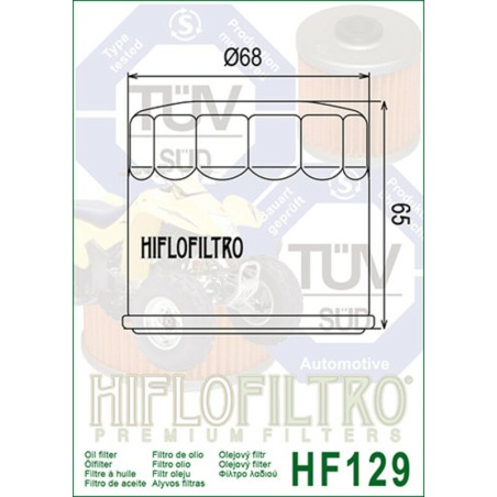 Filtro de aceite HIFLOFILTRO - HF129