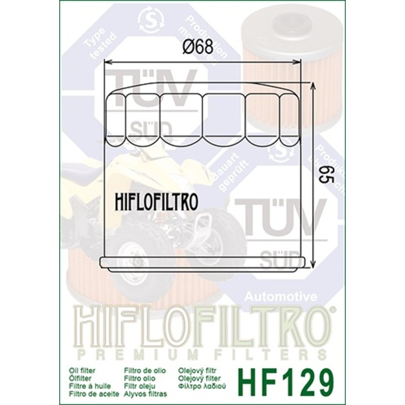 Filtro de aceite HIFLOFILTRO - HF129