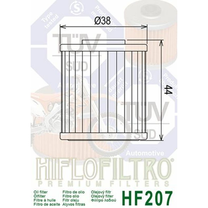 Filtro de aceite HIFLOFILTRO - HF207