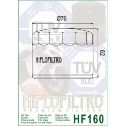 Filtro de aceite HIFLOFILTRO - HF160 2