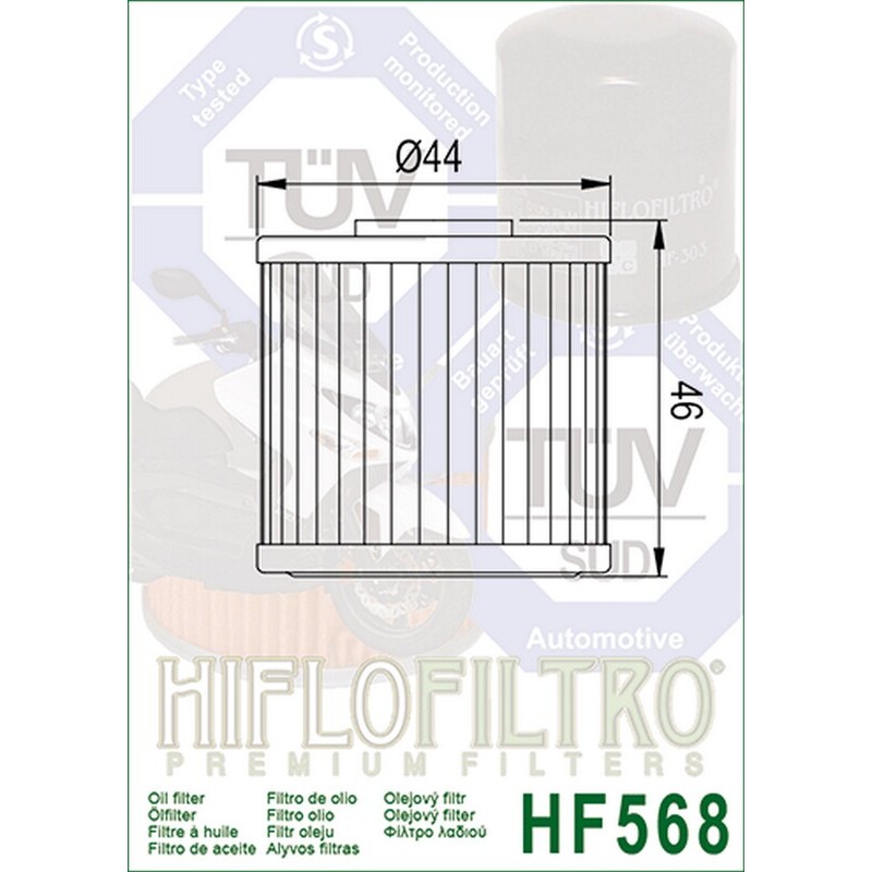 Filtro de aceite HIFLOFILTRO - HF568