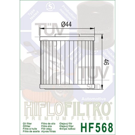 Filtro de aceite HIFLOFILTRO - HF568