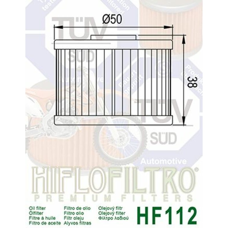 Filtro de aceite HIFLOFILTRO - HF112