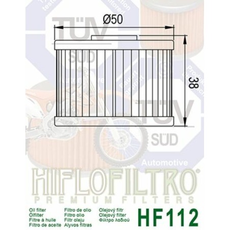 Filtro de aceite HIFLOFILTRO - HF112