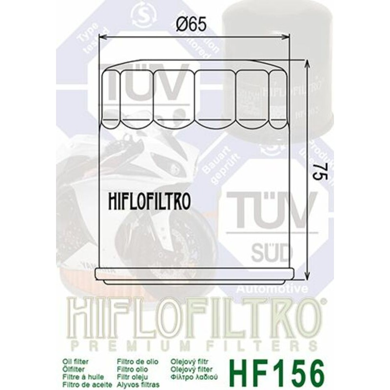 Filtro de aceite HIFLOFILTRO - HF156