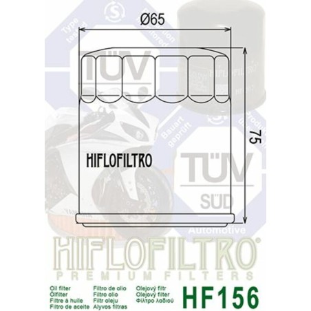 Filtro de aceite HIFLOFILTRO - HF156