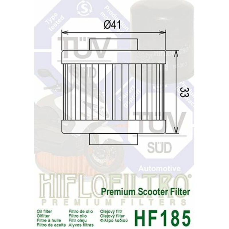 Filtro de aceite HIFLOFILTRO - HF185