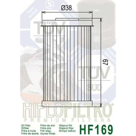 Filtro de aceite HIFLOFILTRO - HF169