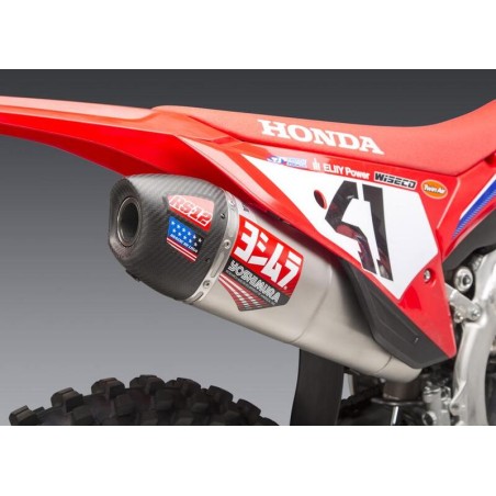 Silencioso escape Yoshimura Signature RS-12 acero inox y tapa carbono - Honda CRF250 2022
